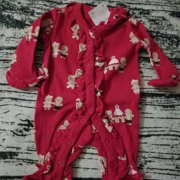 Gymboree Gingerbread Girl Up to 5 lbs Preemie Sleeper Footed Pajama NWT - Picture 1 of 3